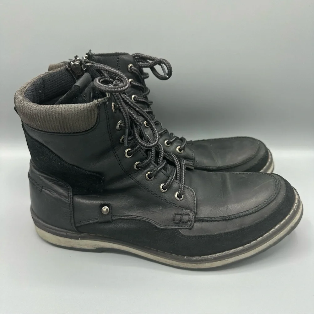GBX Black Leather Boots Men’s Size 10 Hiking Work Casual